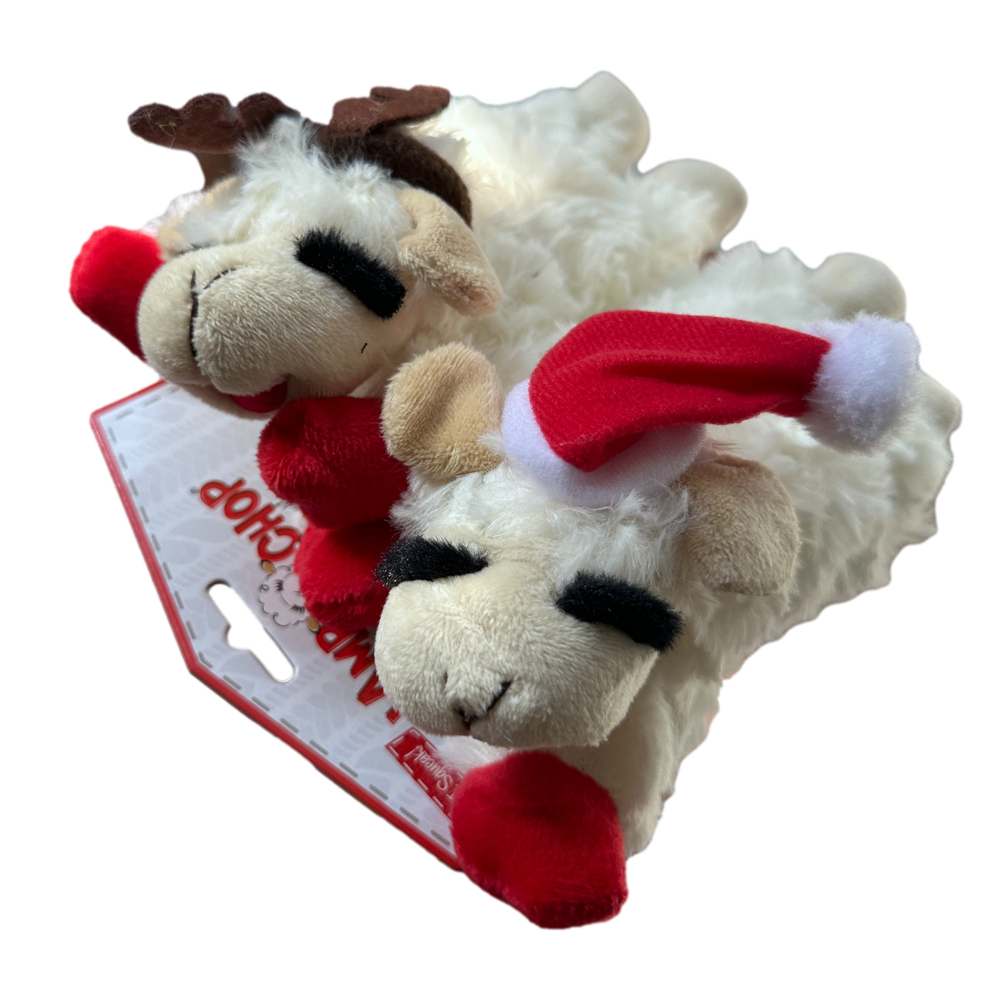 MULTIPET: Christmas Lamp Chop (Mini 2 Pack) - Santa Hat & Antler