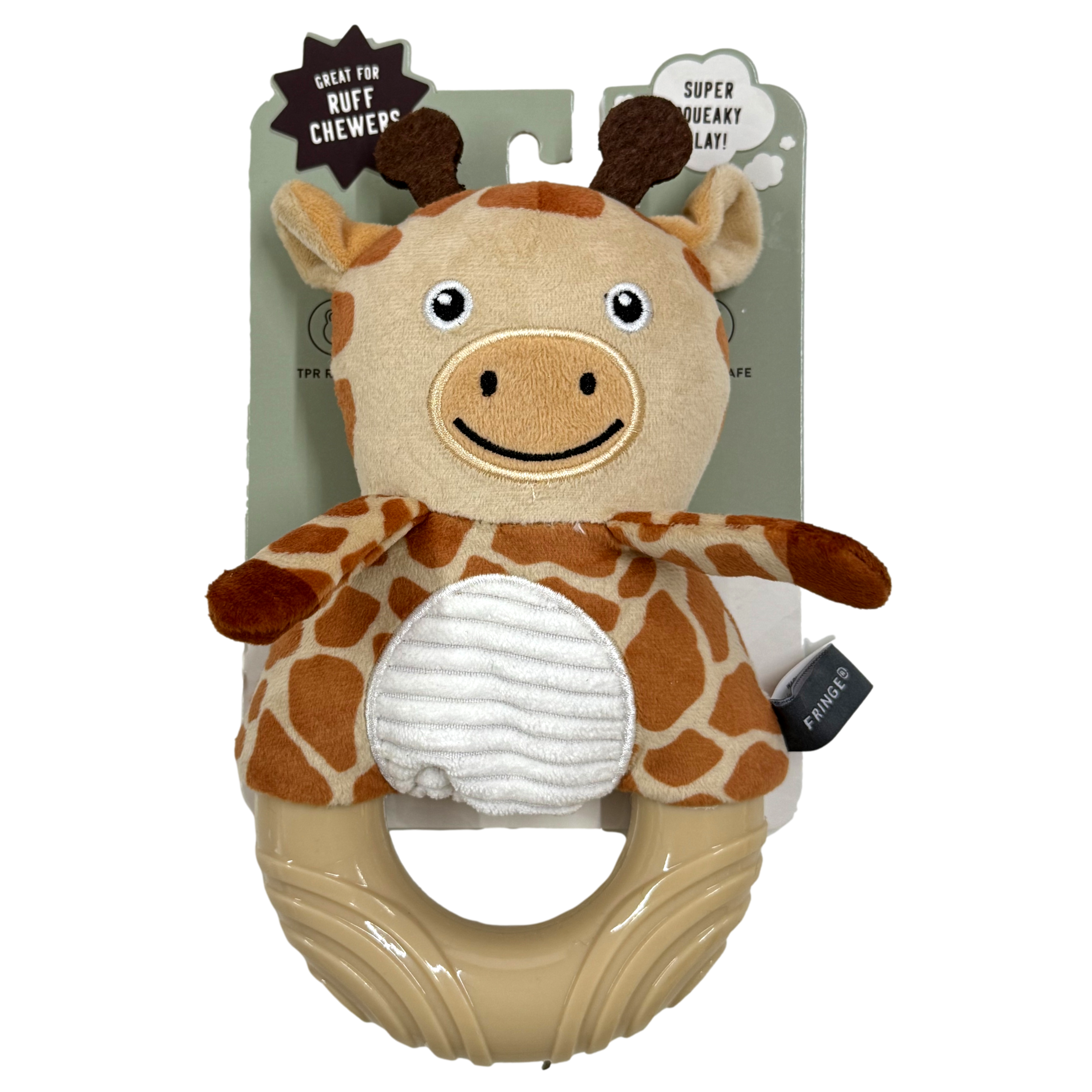 Fringe Studio Slothicorn Plush Dog Toy - Medium Multicolor Squeaky Pet Toy (11.5x10 Inch)