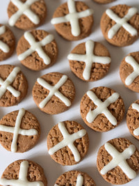 DOG TREATS | The Organic Dog Co: XL Easter Hot Cross Bun (1 Pce)