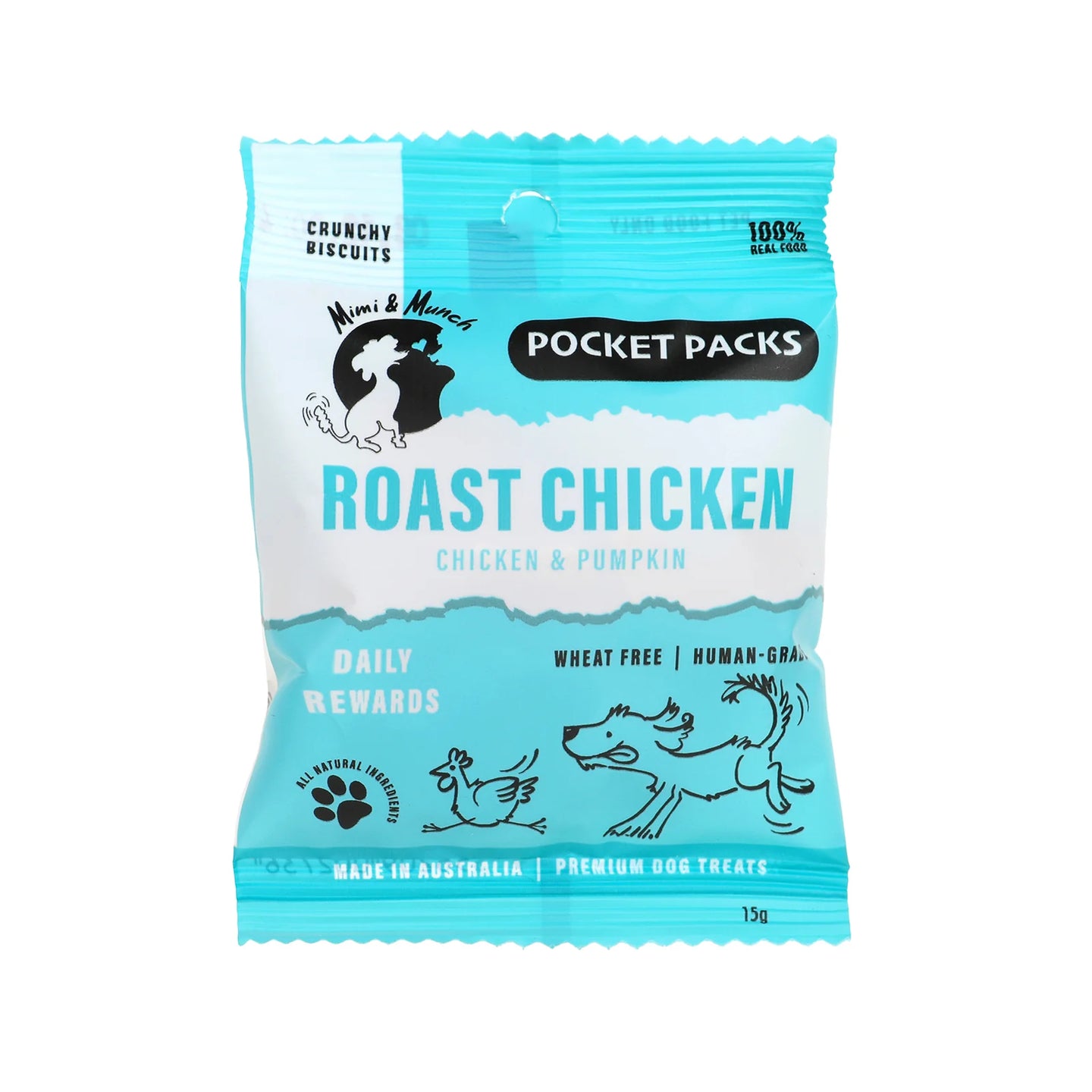 DOG TREATS | Mimi & Munch: Roast Chicken Biscuits - Pocket Pack