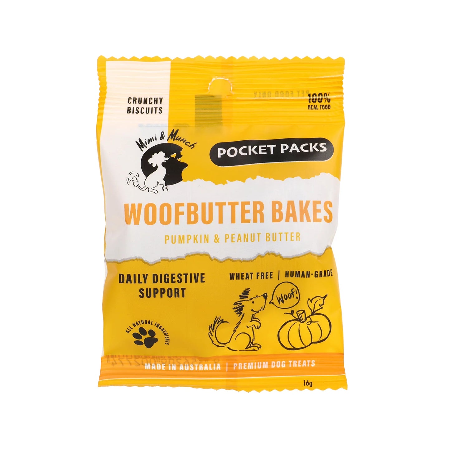 DOG TREATS | Mimi & Munch: Woofbutter Bakes Biscuits - Pocket Pack