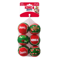 KONG: Holiday Squeaker Balls 6PK - Medium