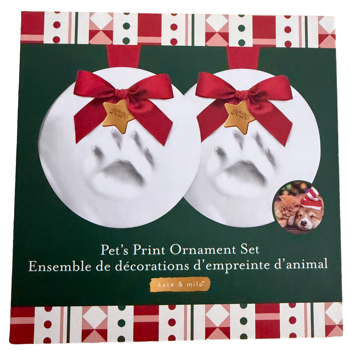 Kate & Milo: DIY Paw Print Ornament Set
