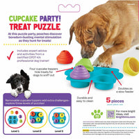 Brightkins: Cupcake Party! Interactive Dog Treat Dispensing Toy & Puzzle