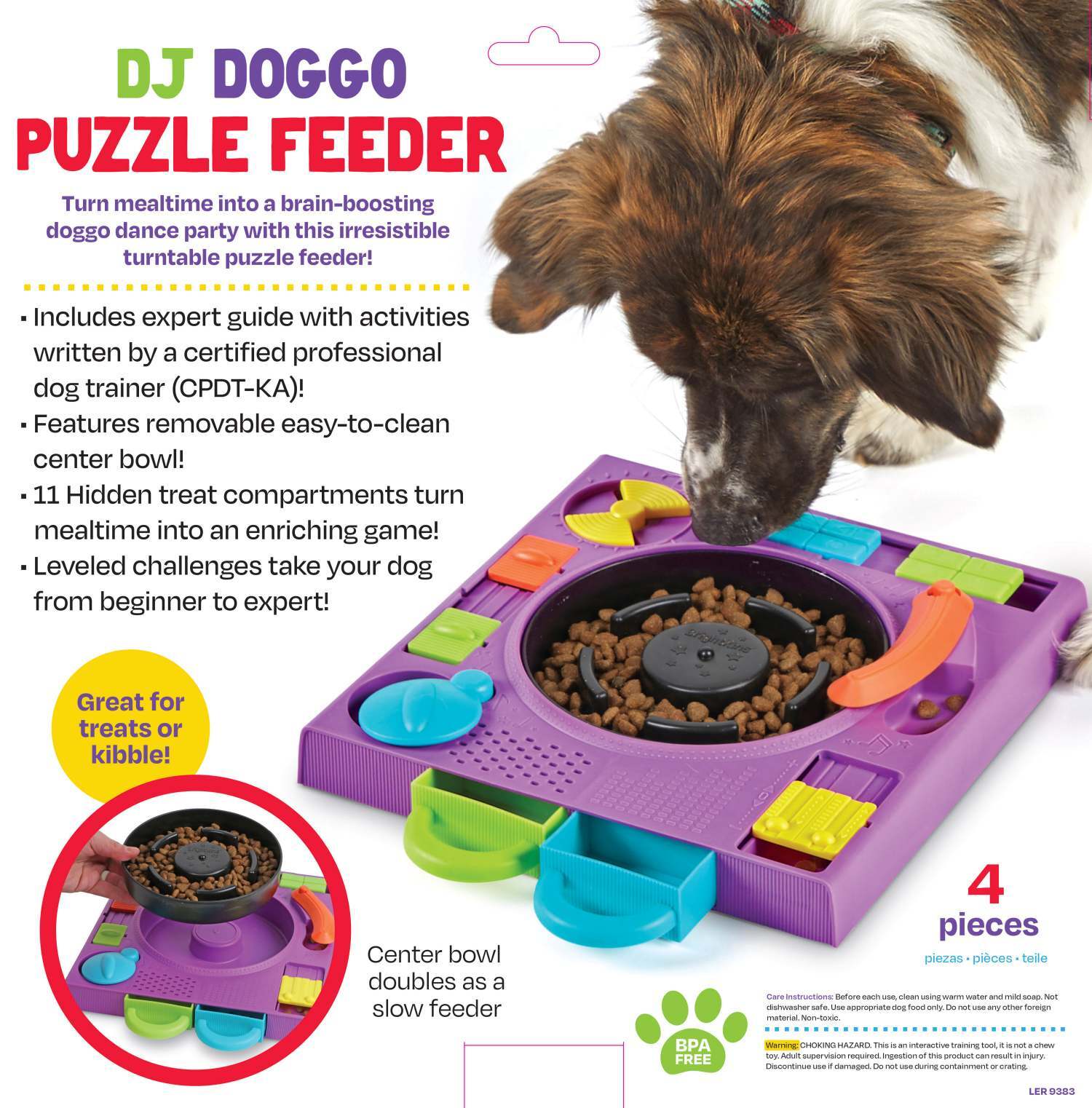 Brightkins: DJ Doggo Interactive Dog Puzzle Feeder (NEW)