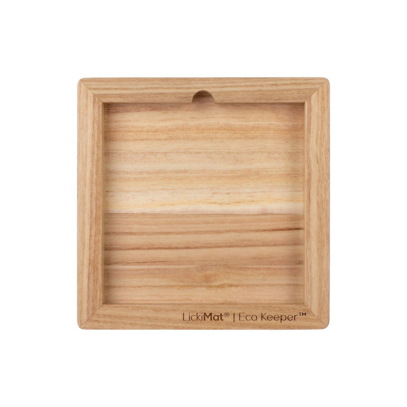 LICKIMAT: Wooden Eco Slow Feeder Keeper -  For Mini Sized Lick Mats