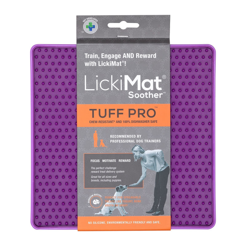 LICKIMAT: Soother PRO Tuff Slow Food Licking Mat For Dogs (Purple)