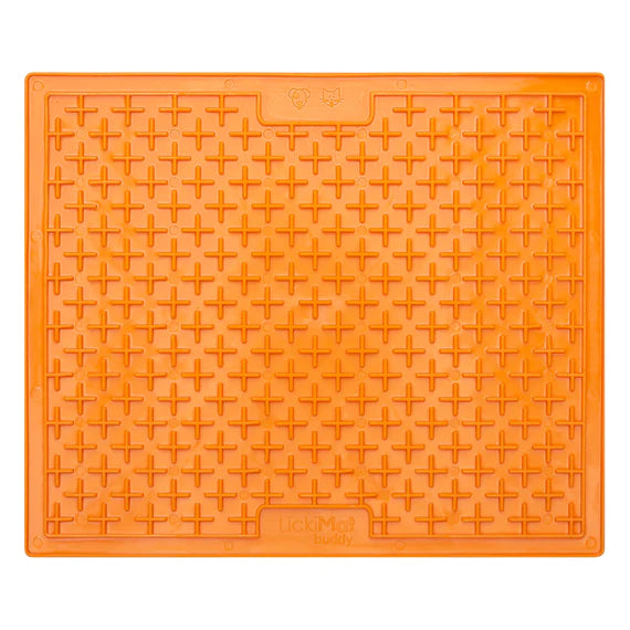 LICKIMAT: Buddy Original Slow Food Anti-Anxiety Licking Mat - Orange (Size: X-Large)