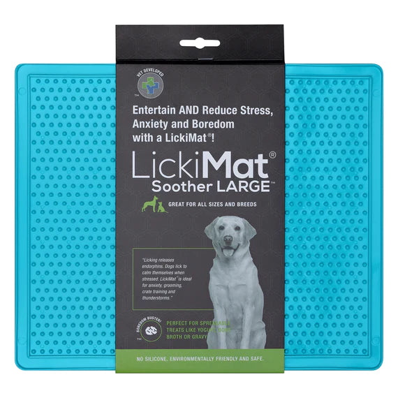 LICKIMAT: Soother Original Slow Food Licking Mat (XLarge) - Blue