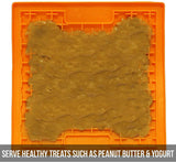 LICKIMAT: Buddy Original Slow Food Anti-Anxiety Licking Mat - Orange