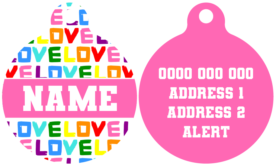 Pet ID Tag | Love Wins! (Pink)