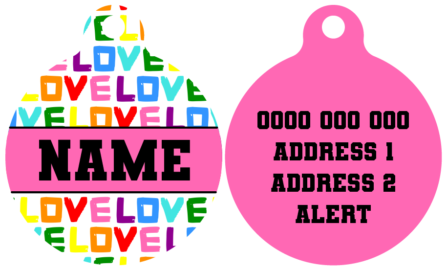 Pet ID Tag | Love Wins! (Pink)