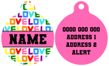 Pet ID Tag | Love Wins! (Pink)