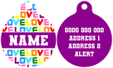 Pet ID Tag | Love Wins! (Purple)