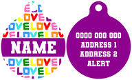 Pet ID Tag | Love Wins! (Purple)