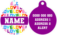 Pet ID Tag | Love Wins! (Purple)