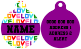 Pet ID Tag | Love Wins! (Purple)