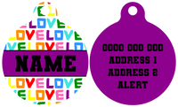 Pet ID Tag | Love Wins! (Purple)