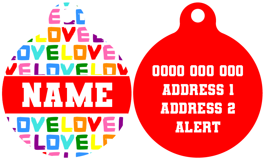 Pet ID Tag | Love Wins! (Red)