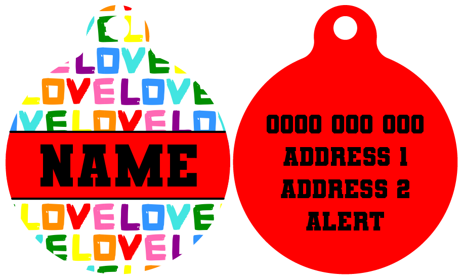 Pet ID Tag | Love Wins! (Red)