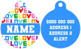 Pet ID Tag | Love Wins! (Blue)