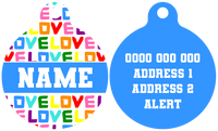 Pet ID Tag | Love Wins! (Blue)