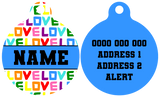 Pet ID Tag | Love Wins! (Blue)