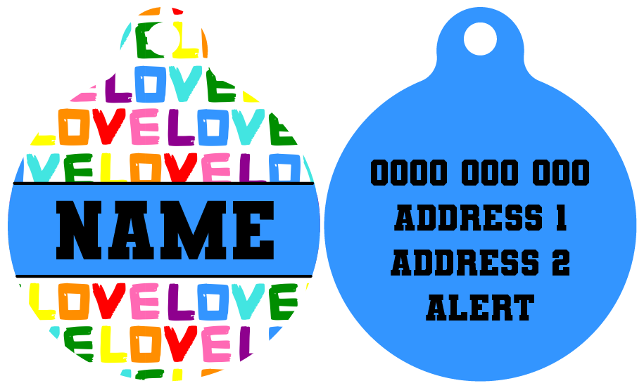 Pet ID Tag | Love Wins! (Blue)