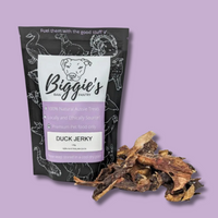 DOG TREATS: Biggies Raw Pantry | Duck Jerky 125g