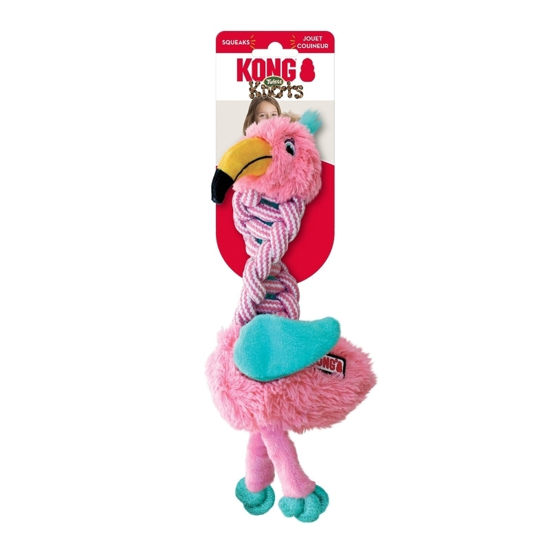 KONG: Knots Twists Plush Tug Flamingo S/M (NEW)