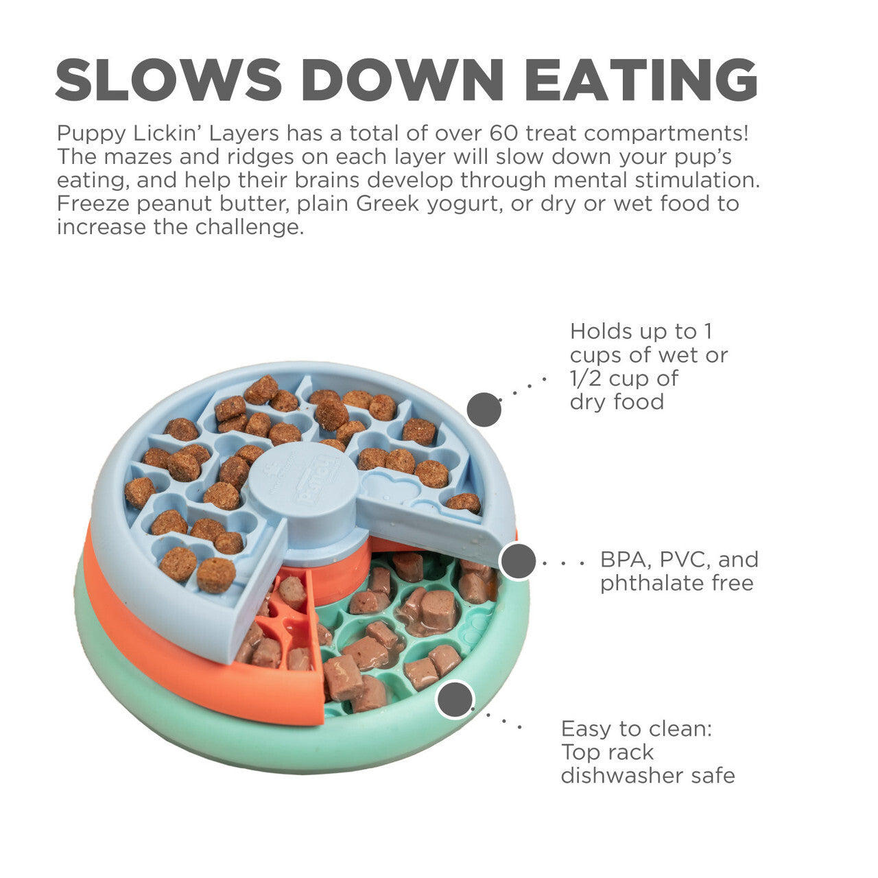 Outward Hound: Puppy Lickin' Layers Slow Food Dog Bowl