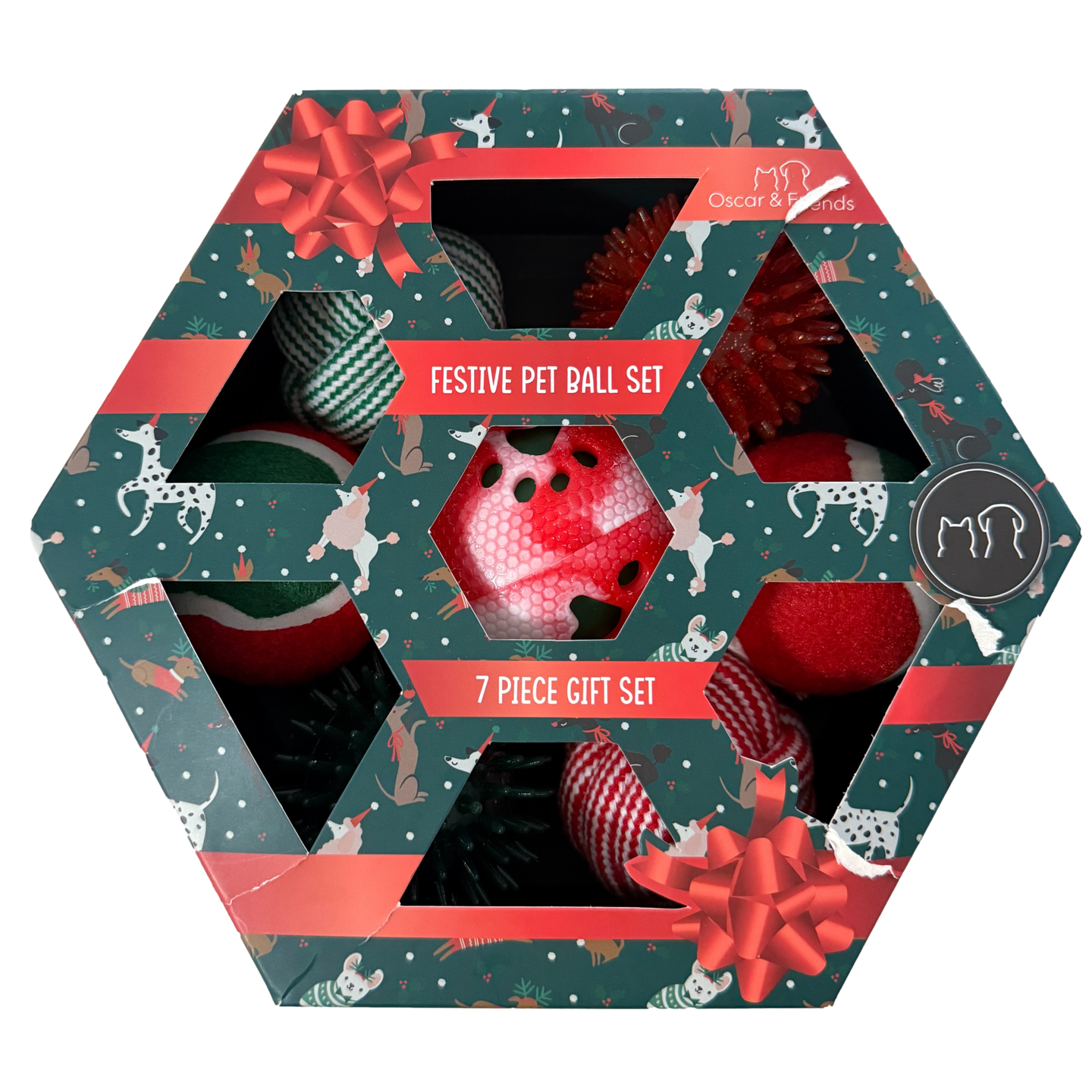 Oscar & Friends: Festive Pet Ball 7 Piece Gift Set