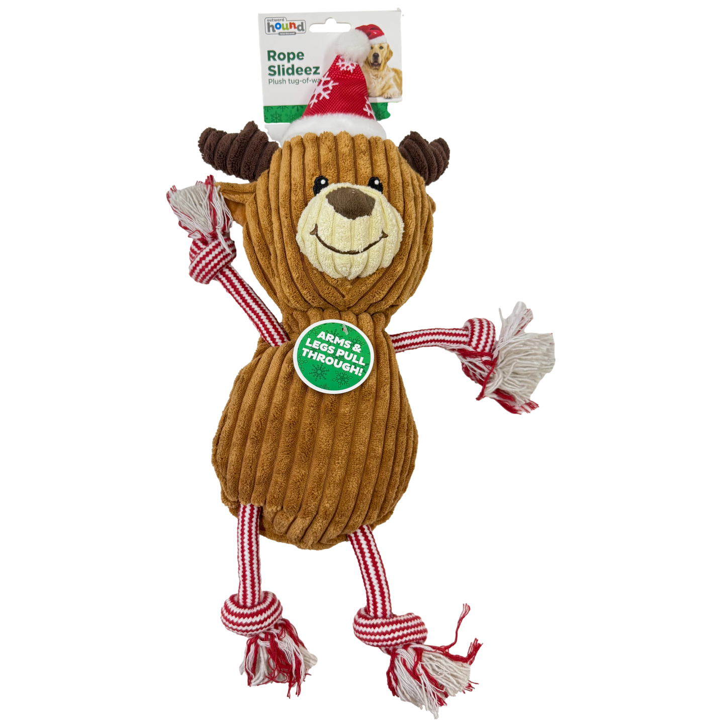 Outward Hound: Rope Slideez Plush Dog Toy - Reindeer