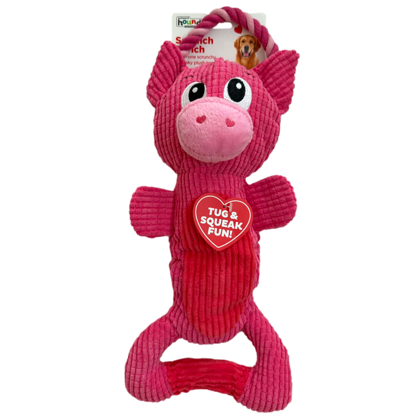 Outward Hound: Scrunch Bunch Dog Toy - Love Pig