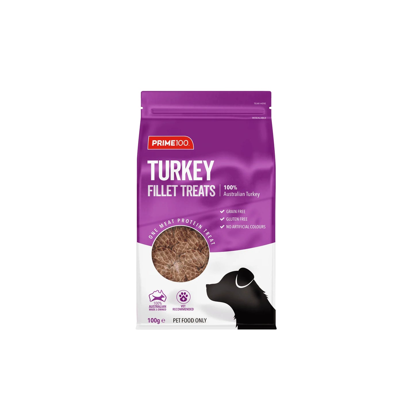 DOG TREATS | Prime100: SPT Turkey Fillets 100g
