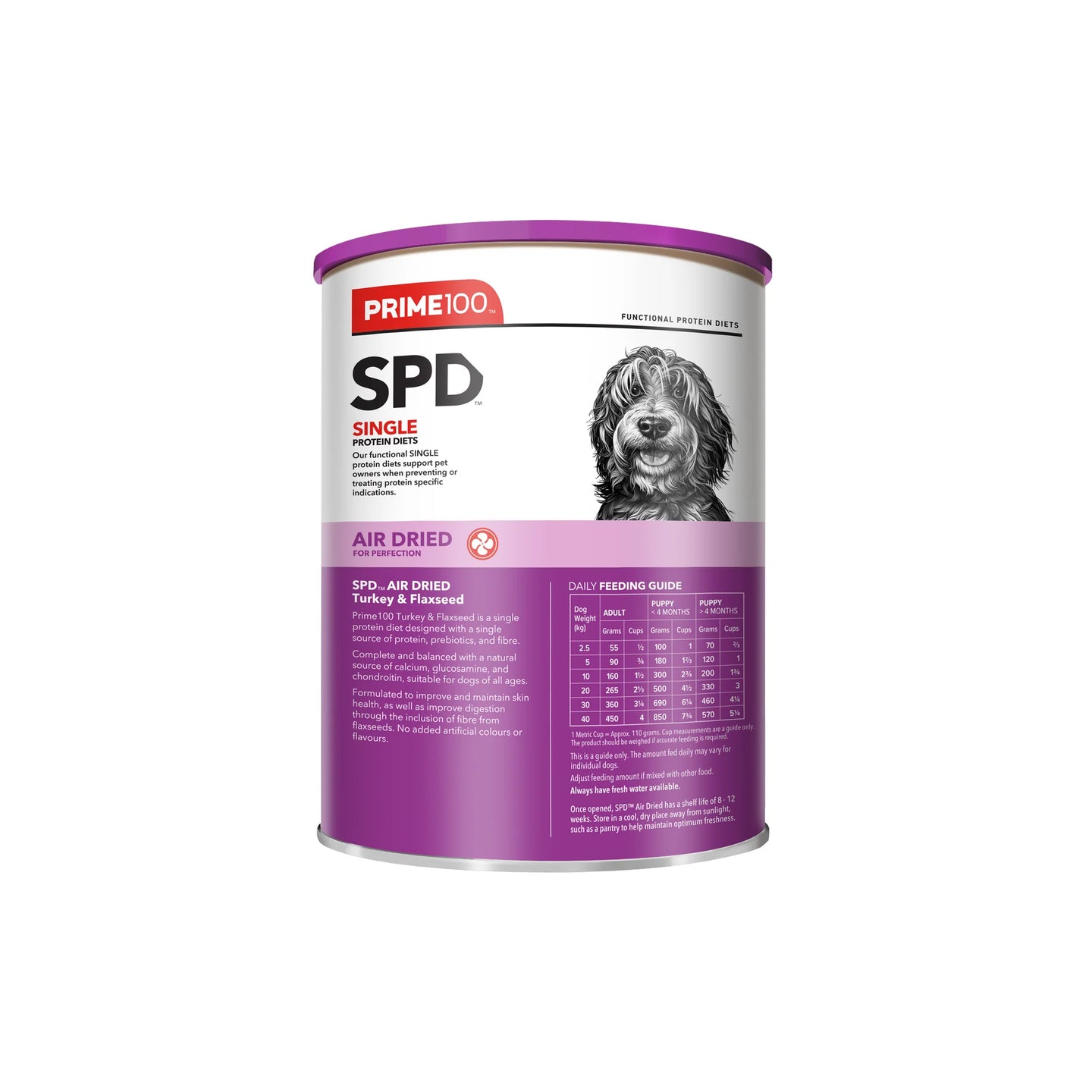 DOG FOOD | Prime100: SPD Turkey & Flaxseed Air Dried 600g