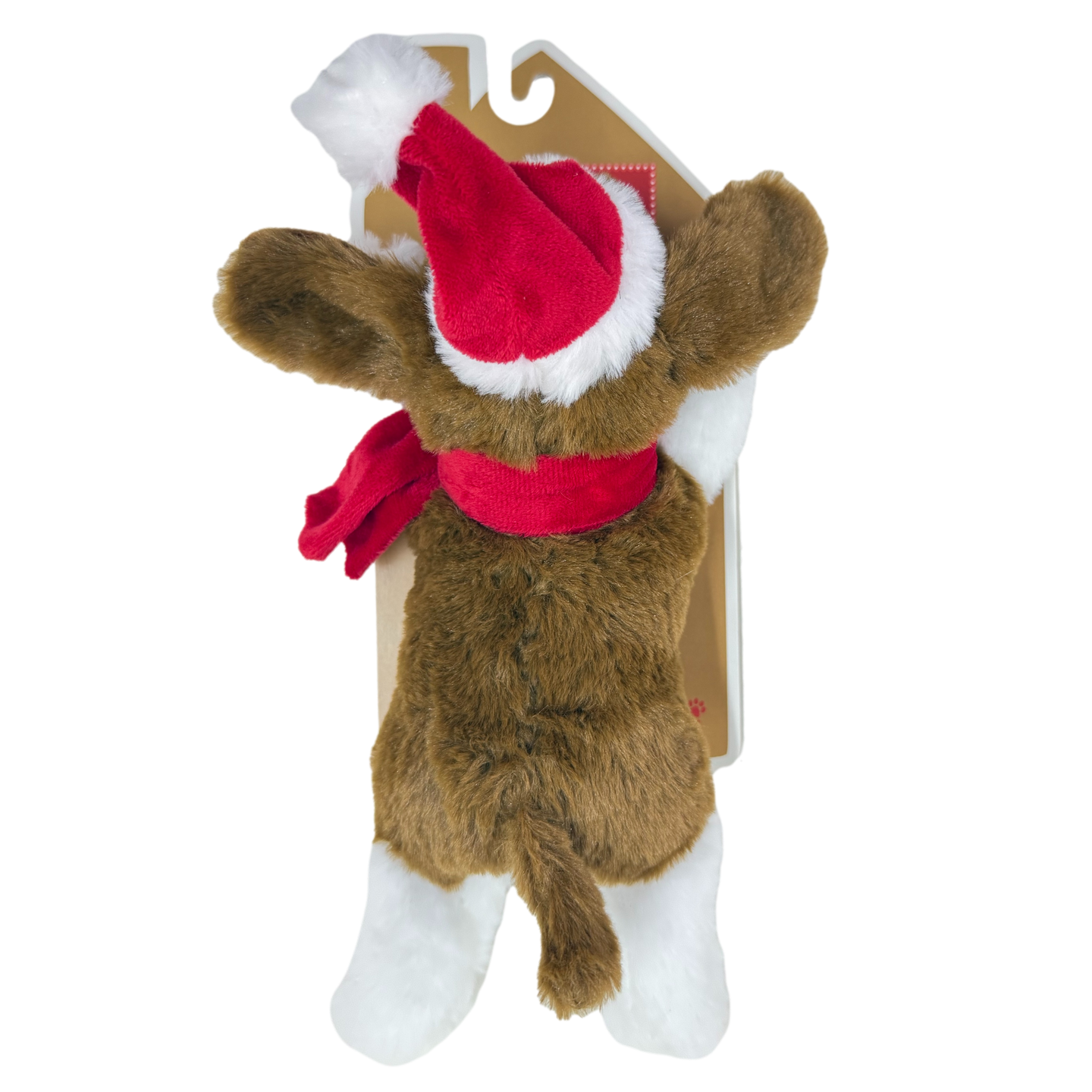 Pally Paws: Holiday Brown and White Dog Plush Toy