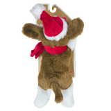 Pally Paws: Holiday Brown and White Dog Plush Toy