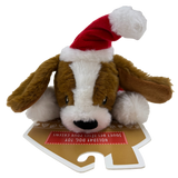 Pally Paws: Holiday Brown and White Dog Plush Toy