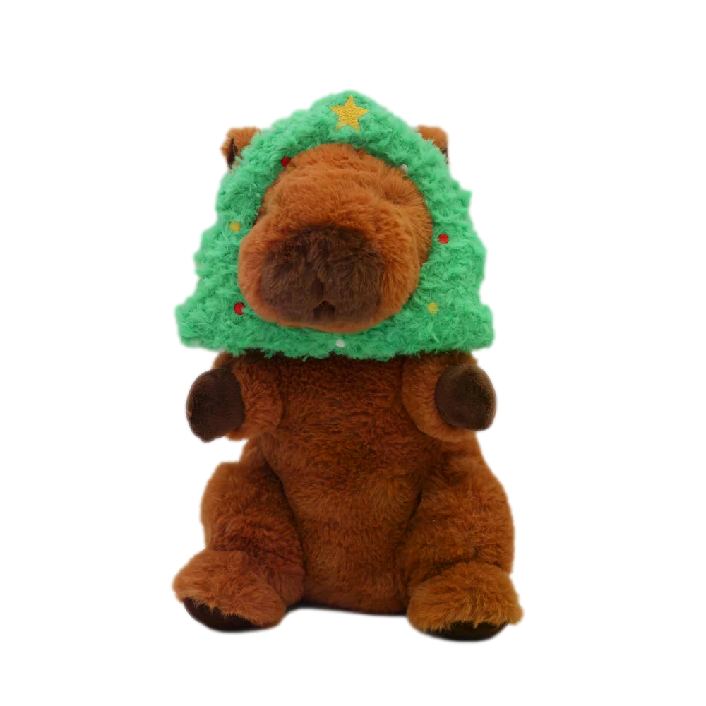 Patchworkpet: Capybara with Christmas Tree 11"