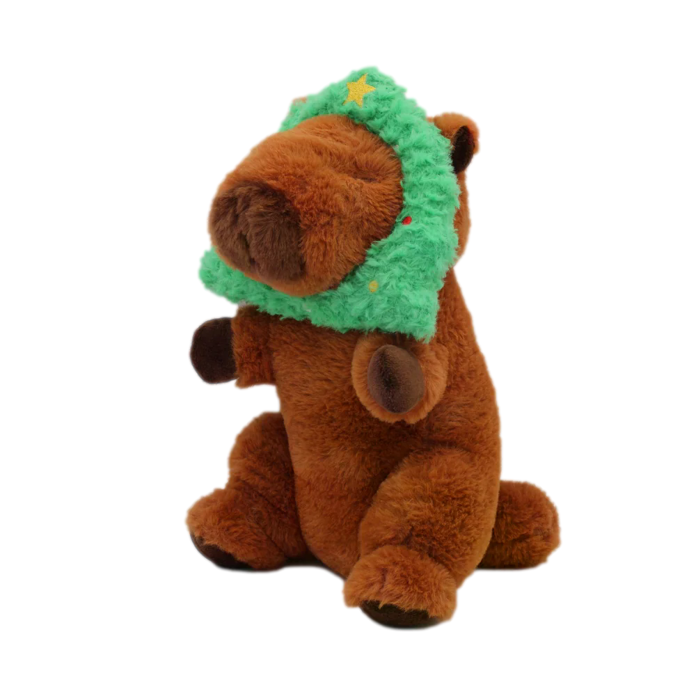 Patchworkpet: Capybara with Christmas Tree 11"