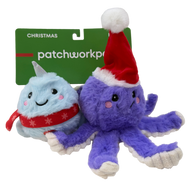 Patchworkpet: Pricklet Festive Narwhal & Octopus (2-Pack)