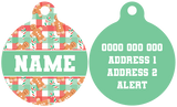 Pet ID Tag | Christmas Gingerbread (Green)