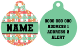 Pet ID Tag | Christmas Gingerbread (Green)