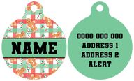 Pet ID Tag | Christmas Gingerbread (Green)