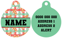 Pet ID Tag | Christmas Gingerbread (Green)