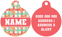 Pet ID Tag | Christmas Gingerbread (Red)