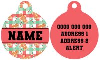 Pet ID Tag | Christmas Gingerbread (Red)