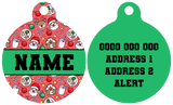 Pet ID Tag | Santa's Cookies (Green)