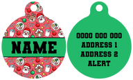 Pet ID Tag | Santa's Cookies (Green)